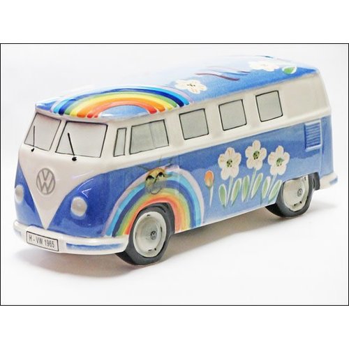 Van One VW Spaarpot Bulli T1 Hippie Licht Blauw Van One VW Spaarpot Bulli T1 Hippie Licht Blauw