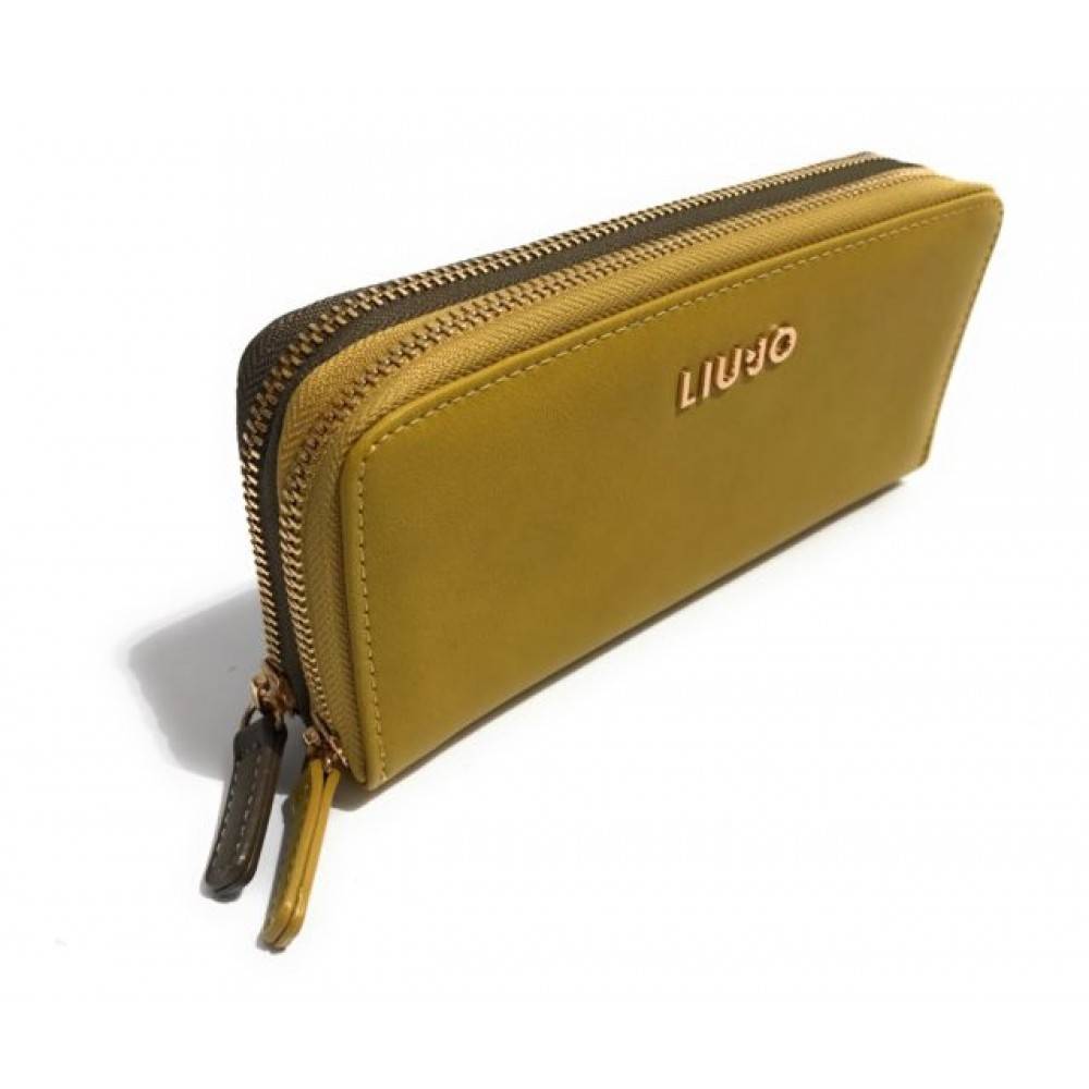 Liu Jo Ruime damesportemonnee geel-bruin N67159 E0003
