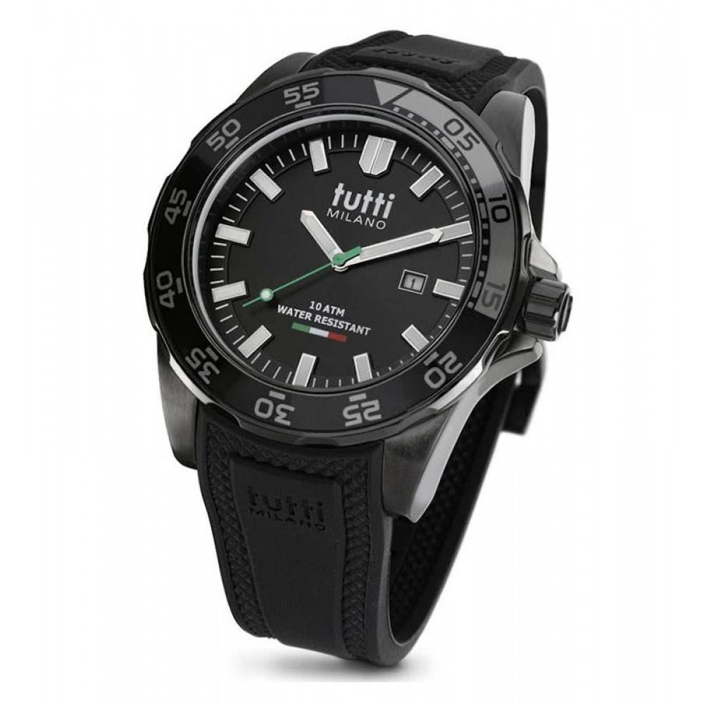 Tutti Milano Corallo XL Horloge zwart TM901 NOP