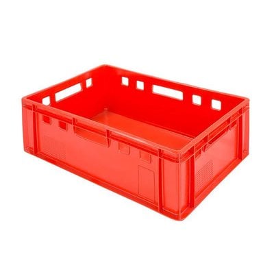 Euronorm E2 Behälter, 40 Liter, rot, geschlossen, stapelbar, 600x400x200mm
