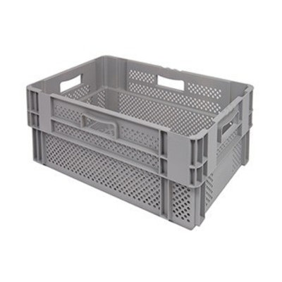 Drehstapelbehälter, durchbrochen, Euronorm, 60 Liter, nestbar, 600x400x320mm