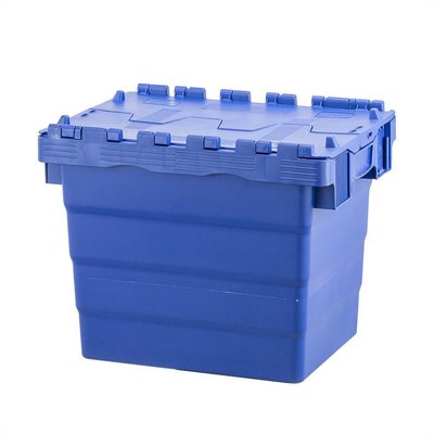 Kunststoffbehälter, 27 l, stapelbar, nestbar, Klappdeckel, 400x300x320mm