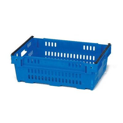 Bügelkiste, 35 l, nestbar, perforiert, stapelbar, 600x400x200mm