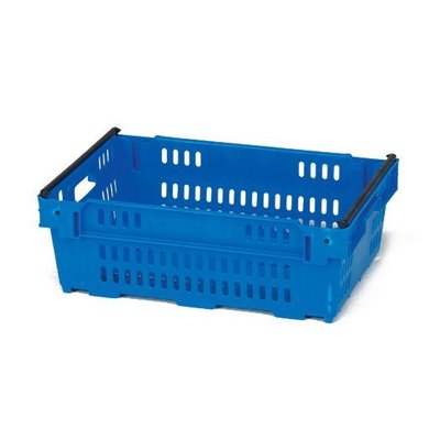 Bügelkiste, 53 l, nestbar, perforiert, stapelbar, 600x400x300mm
