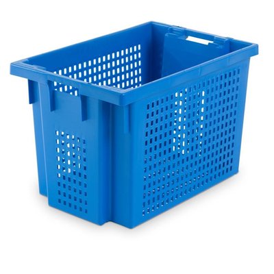 Drehstapelbehälter, durchbrochen, stapelbar, 70 Liter, nestbar, 600x400x400mm