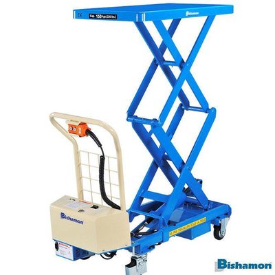 Bishamon Scherenhubwagen elektrisch Bishamon BI-LT-BX-15WB, 150 kg Hubkraft, Plattform 815x500mm
