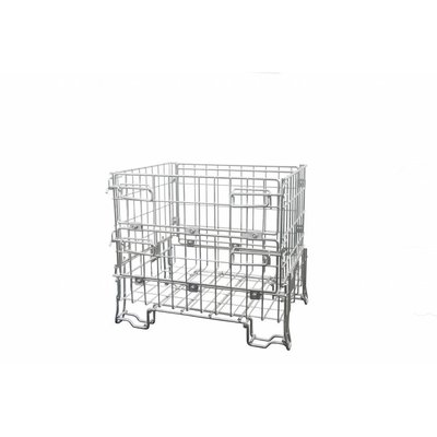 Drahtgitterbox, faltbar, galvanisch verzinkt, 300 kg, 800x600x700mm