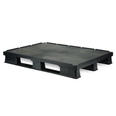 Palet de plástico pesado 1200x800x150mm pestañas de seguridad