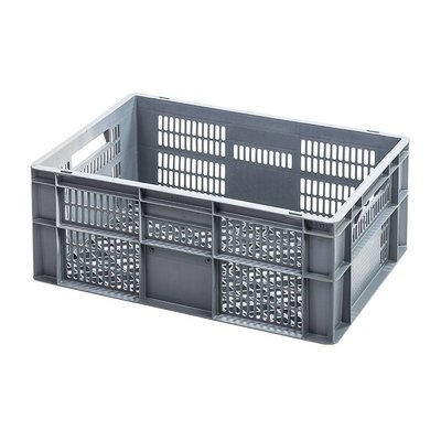 Caja apilable Euronorm 600x400x240mm rejilla