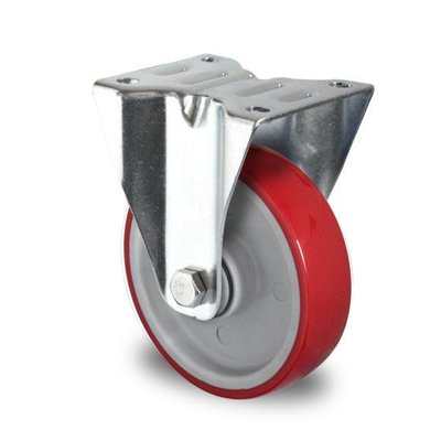 Rueda fija Ø 125mm rodamiento bola y rodadura PA/PU