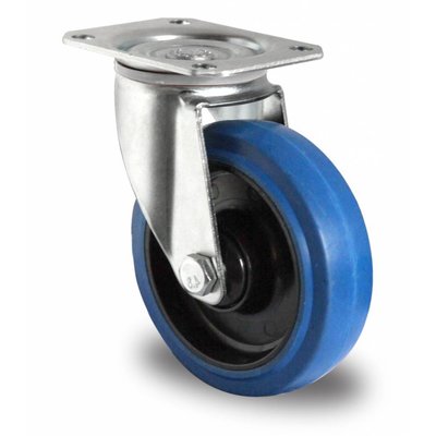 Rueda giratoria Ø 100mm rodamiento bola y rodadura PA/Rubber