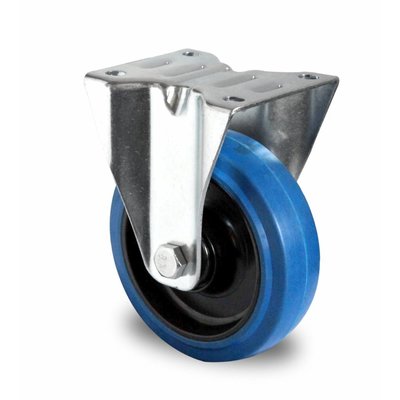 Rueda fija Ø 100mm rodamiento bola y rodadura PA/Rubber