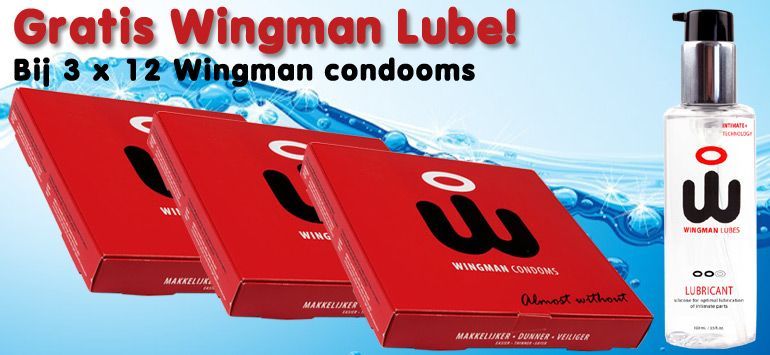Gratis Wingman Lube bij 3 doosjes Wingman condooms