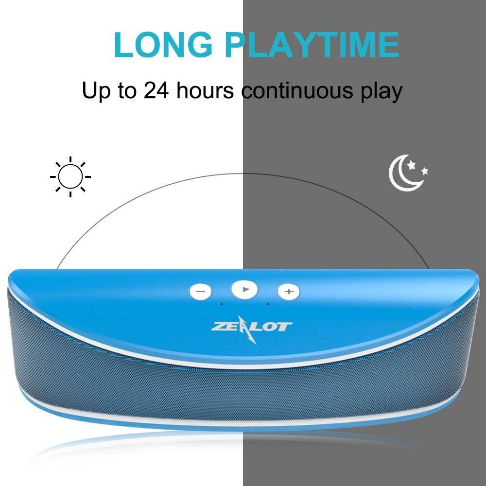 Zealot Zealot S2 Bluetooth Speaker met Sterke Accu - Blauw