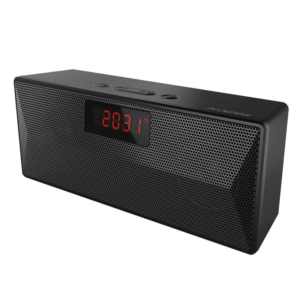 Monpos Monpos C2 Mark II Mesh Alarm Klok Bluetooth 4.2 Speaker - Zwart