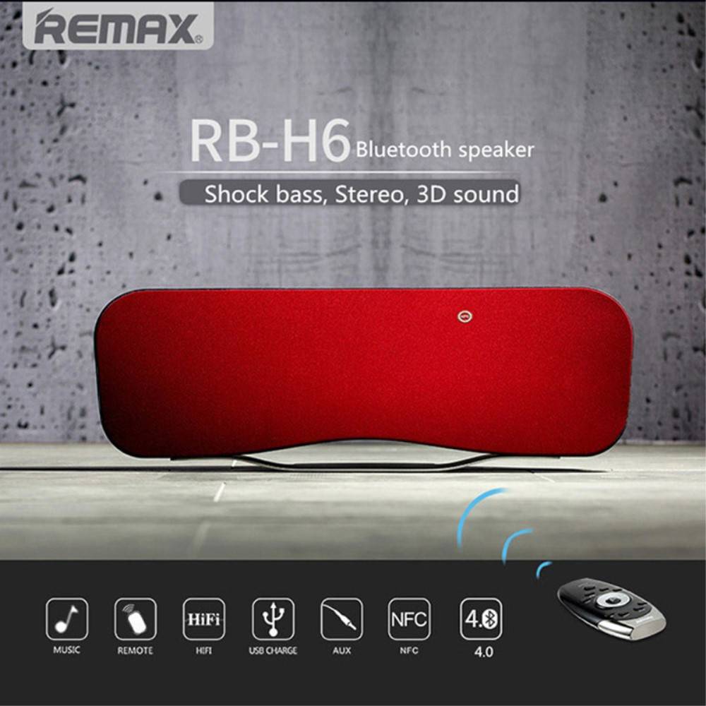 Remax Remax RB-H6 Bluetooth Speaker met DSP en NFC - Rood