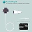 Q7S Magnetic Bluetooth Music Player Hands-free Speaker FM Transmitter Support TF Card / Aux-in - Zilver Color