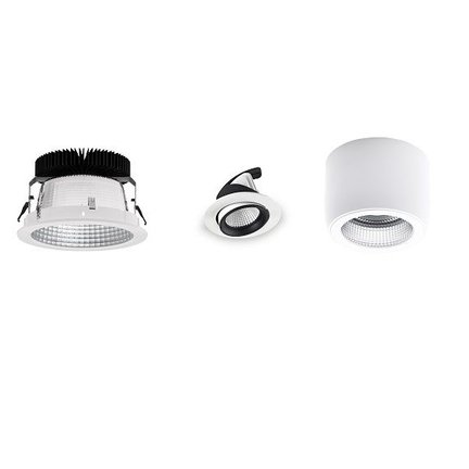 Downlighters in- en opbouw LED