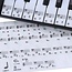 REBL Piano/Keyboard Stickers - Eenvoudig muzieknoten leren - Geschikt voor 49, 61 en 88 toetsen