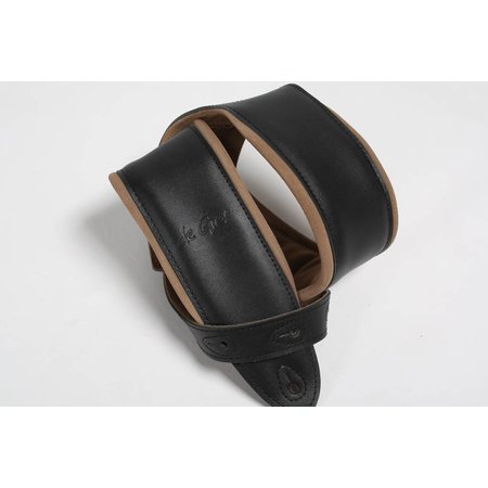 De Gier Guitars strap deluxe beige/black De Gier Guitars strap deluxe beige/black