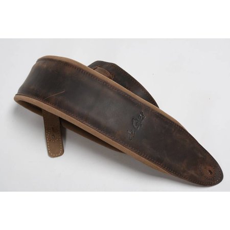 De Gier Guitars strap deluxe beige/dark brown De Gier Guitars strap deluxe beige/dark brown