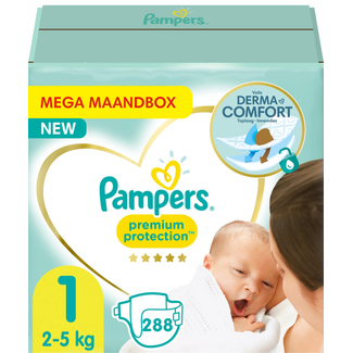 Onderzoek Echter rem Pampers - Premium Protection - Maat 1 - Maandbox - 192 luiers -  Babydrogist.nl
