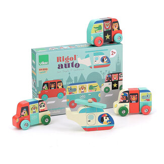 Vilac - Giocattolo in Legno, Auto da Corsa, assortimento