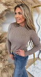 GLITTER SOFT SWEAT 8903 TAUPE