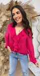 RUFFLY BLOUSE 2465 FUCHSIA