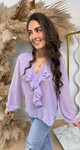 RUFFLY BLOUSE 2465 LILA