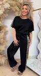 LEOPARD STRIPE SET BLACK