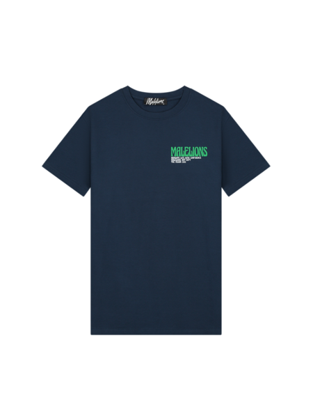 Malelions Boxer 2.0 T-Shirt - Navy/Green