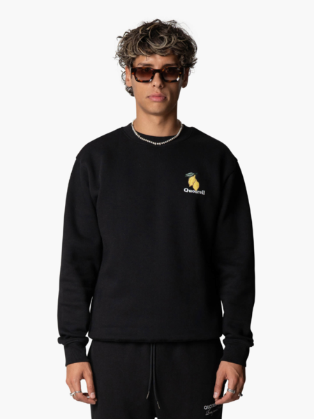 Quotrell Limone Crewneck - Black/White