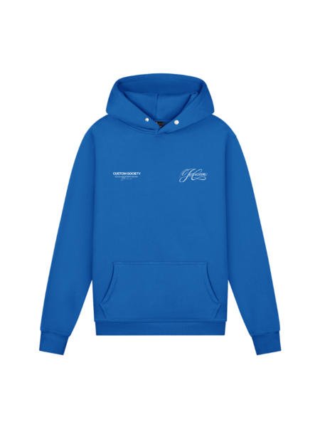 JorCustom Signature Slim Fit Hoodie - Kobalt Blauw