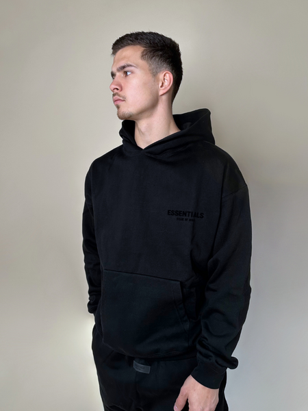 Fear of God State Essentials Fleece Hoodie - Dark Heather - Eddy's