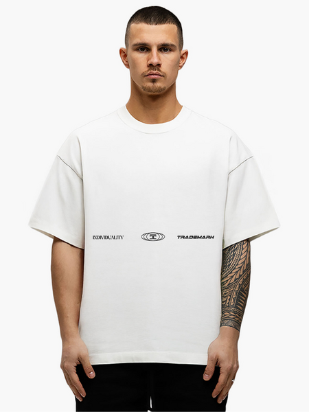 JorCustom CustomSociety Summer Loose Fit T-Shirt - White/Teal