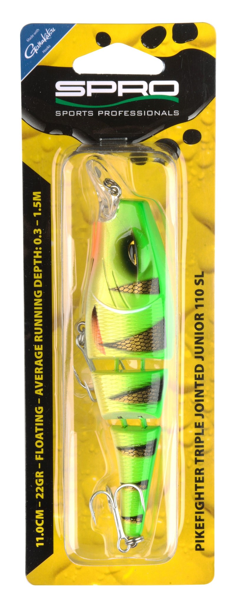 Spro Iris Underdog JTD – Leurre 8 Cm, 18 G, Flottant Lent, 0,5 M – Perche, Sandre, Brochet – 2 Parties, Triples Gamakatsu