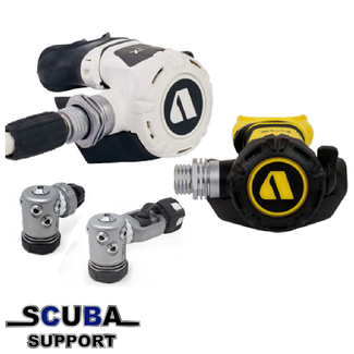 OCEANIC Delta 5 (1st Stage) + EDX (2nd Stage) | Breathing Regulator For Scuba Diving | Strong Cold-water Performance | Available In Yoke Or DIN Version | Yoke, Black