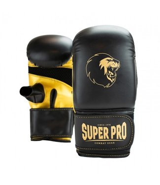 Super Pro Combat Gear Boxing Bag Gloves Undisputed Black/Gold - Fightstyle