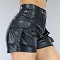 NEW2106 Schwarze Cargo-Shorts in Lederoptik