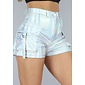 NEW2806 Holografische Cargo-Shorts in Silber