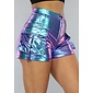 NEW2003 Türkisfarbene holografische Cargo-Shorts