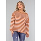 NEW2011 Gestreifter Pullover in Camel
