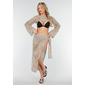 Khaki gehäkeltes Cover-Up Set