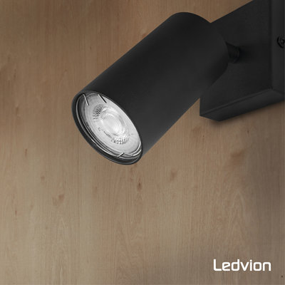 Applique murale LED d'extérieur - Noir – 2700K – 4.2W - IP54 - Lampesonline