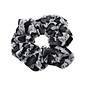 Scrunchie panterprint groot velvet zwart/grijs *