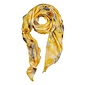 Viscose sjaal floraprint - geel/grijs/bruin*