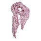 Viscose sjaal kleine bloemenprint - roze *