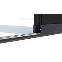 Getinte 3 rail antraciet 90cm tot 264cm