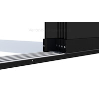 Getinte 5 rail zwart 98cm tot 478cm